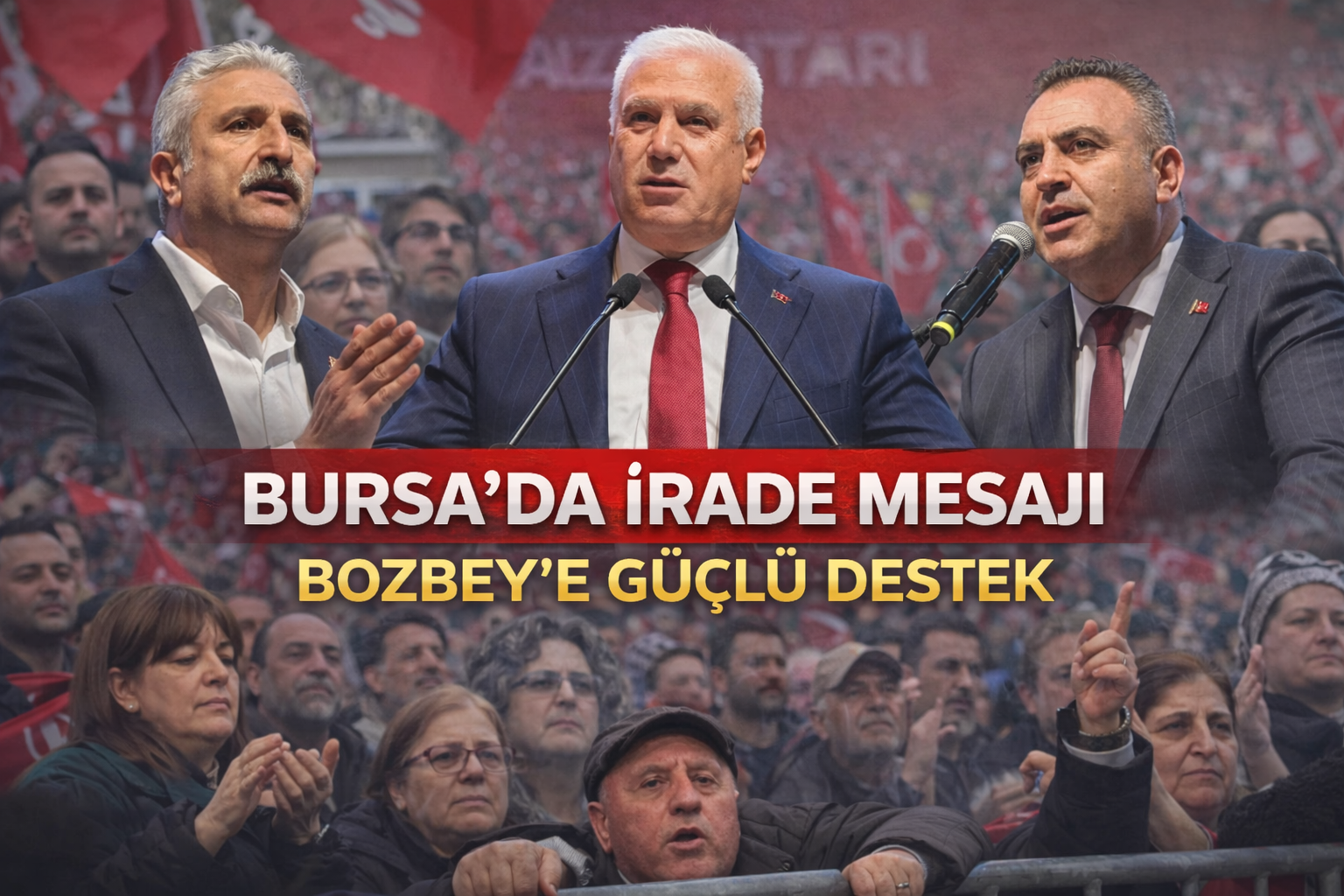 Bursa’da toplanan vatandaşlara hitap eden Belediye Başkan Vekili Mehmet Aydın