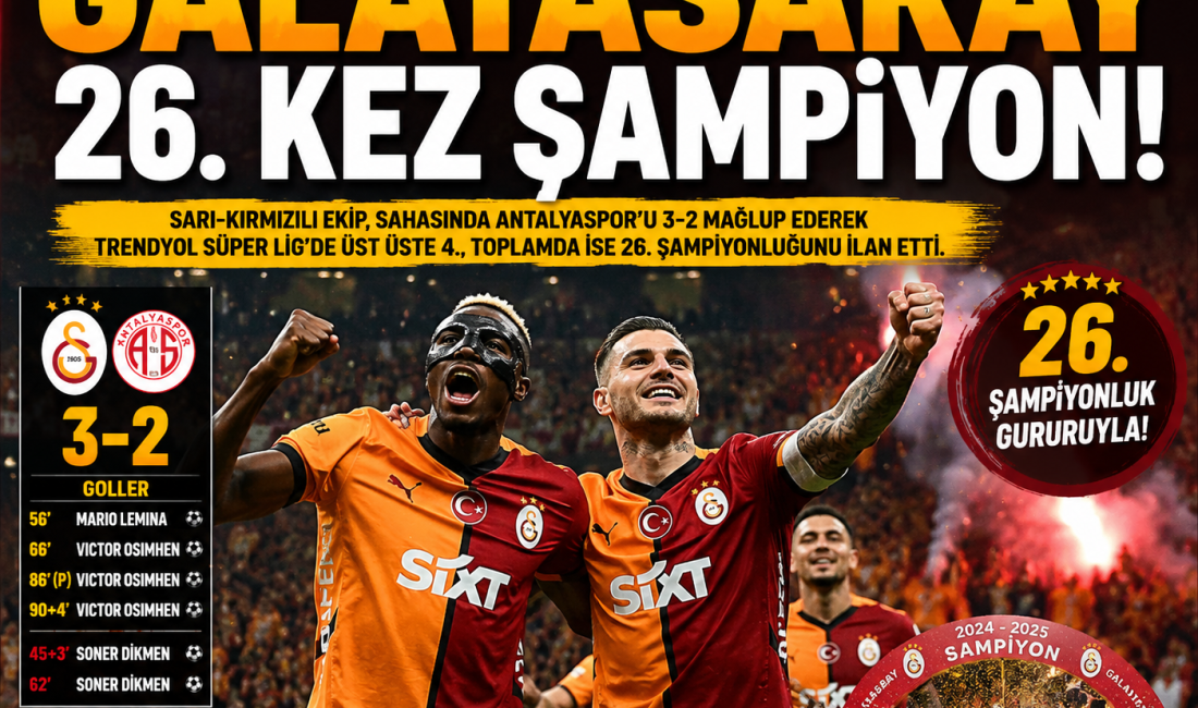 Sarı-kırmızılı ekip, sahasında Antalyaspor’u 3-2 mağlup ederek Trendyol Süper Lig’de
