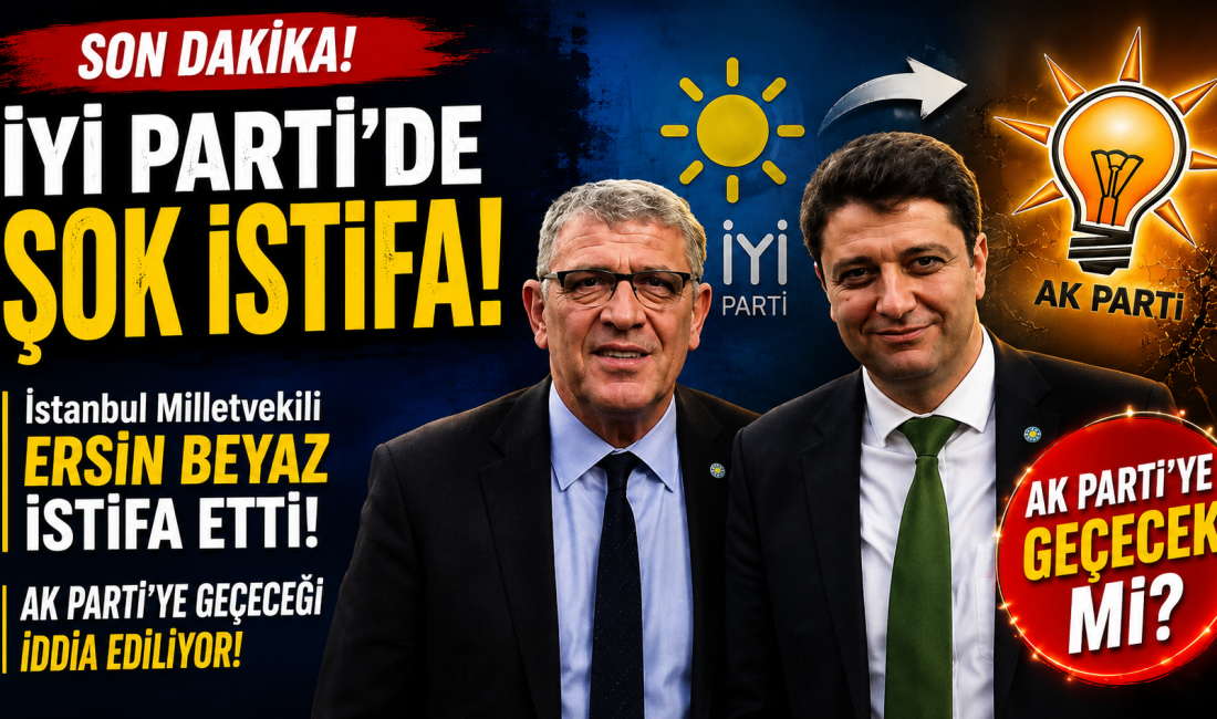İYİLER’DE ŞOK İSTİFA İYİ Parti İstanbul Milletvekili Ersin Beyaz, partisinden istifa ettiğini açıkladı.