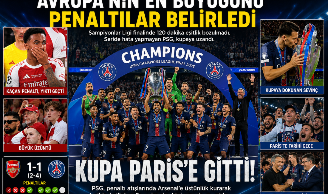 UEFA Şampiyonlar Ligi Finali'nde 120 dakika sonunda eşitlik bozulmadı. Penaltı