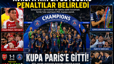 UEFA Şampiyonlar Ligi Finali'nde 120 dakika sonunda eşitlik bozulmadı. Penaltı