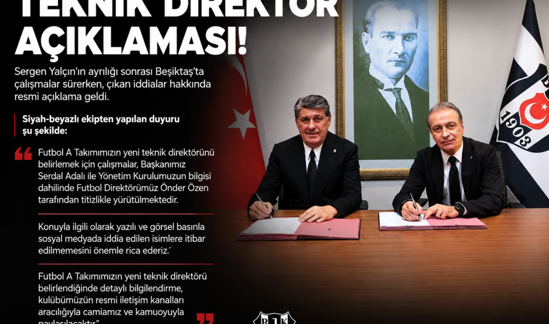KARTAL’DAN HABERLERE YALANLAMA Sergen Yalçın ile yolların ayrılmasının ardından Beşiktaş’ta yeni teknik direktör