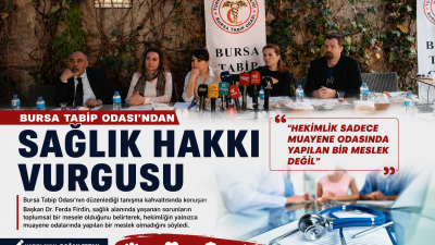 Bursa Tabip Odası’nın düzenlediği tanışma kahvaltısında konuşan Başkan Dr. Ferda