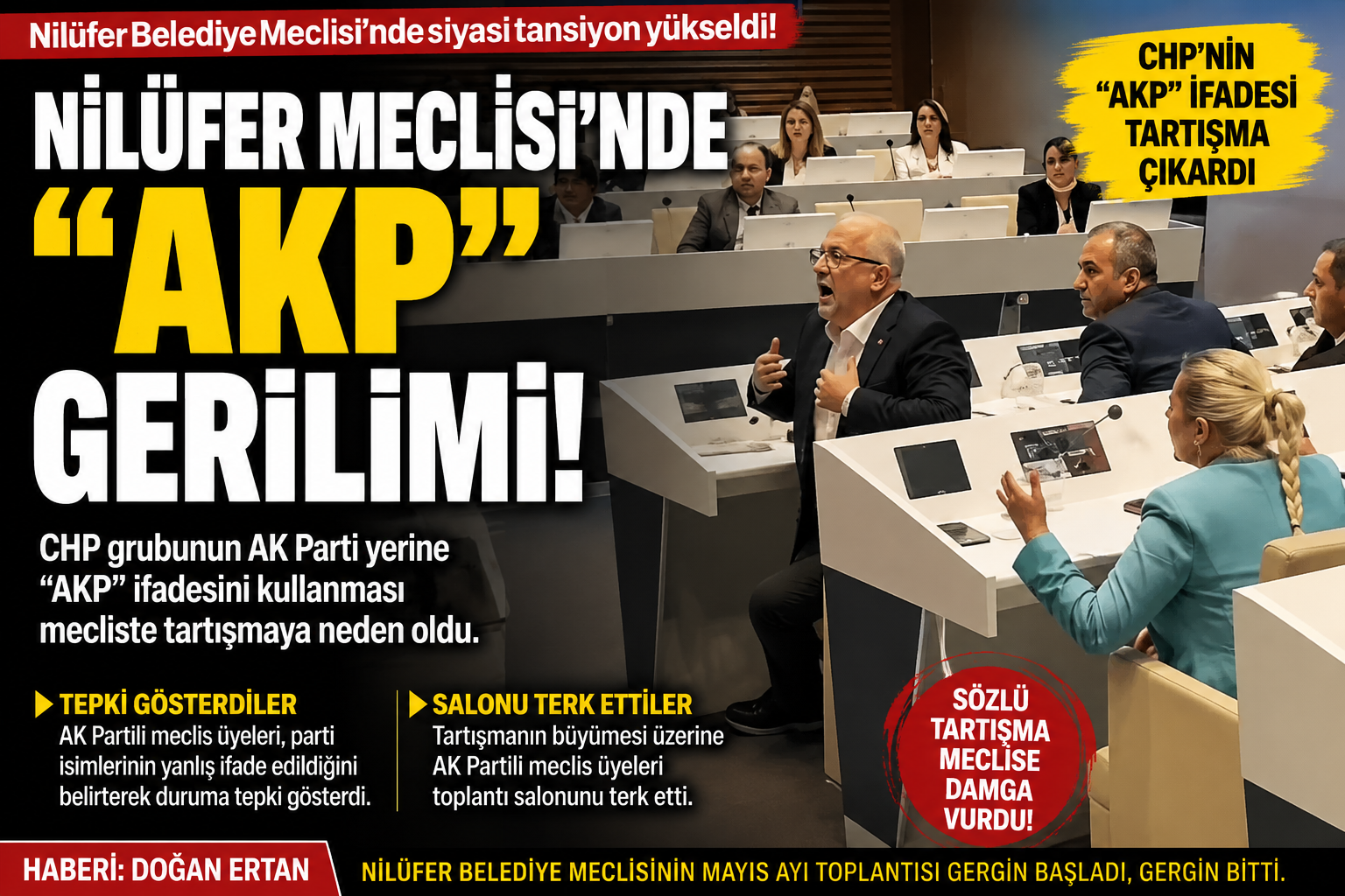 Nilüfer Belediye Meclisi’nin mayıs ayı toplantısında siyasi tansiyon yükseldi. CHP