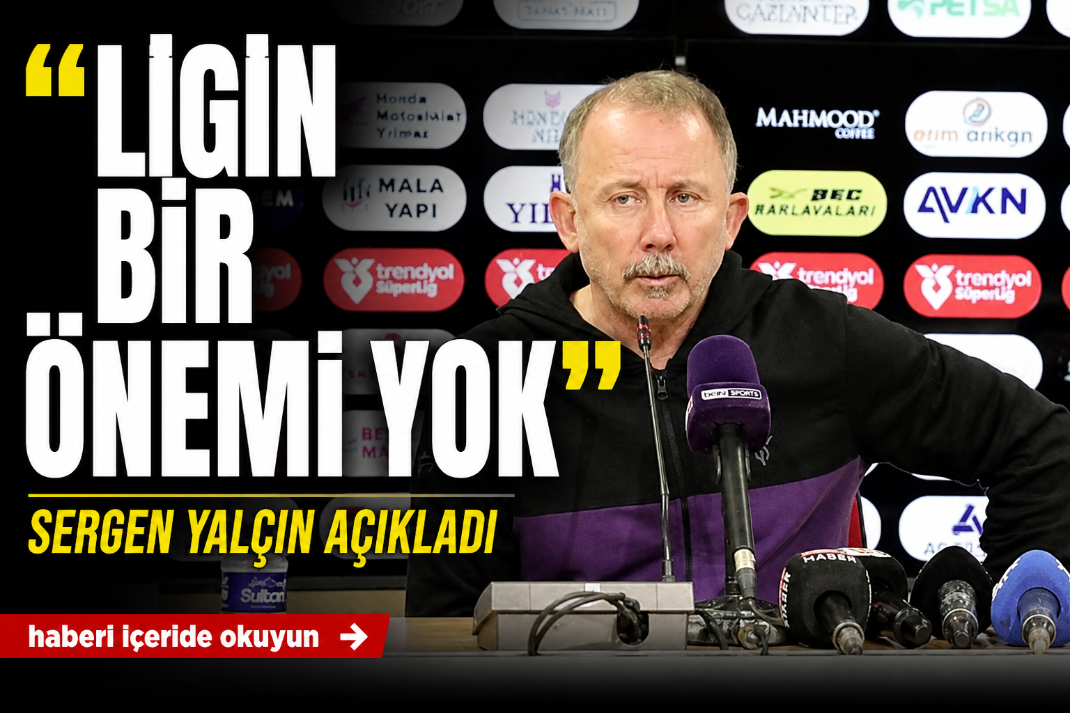 Beşiktaş’ın teknik patronu Sergen Yalçın, ligde alınan galibiyete rağmen dikkat