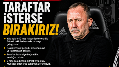 Hakem kararlarını eleştiren Sergen Yalçın, “Yaklaşık 8-10 maç hakemlerle oynadık”