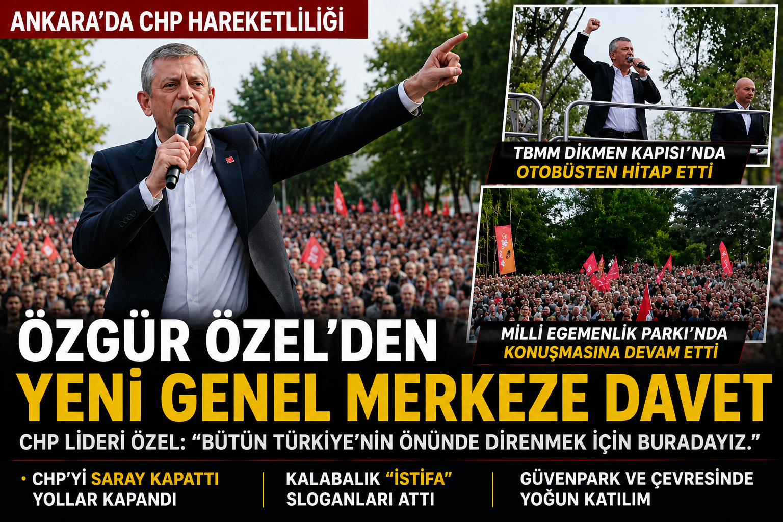 “YENİ GENEL MERKEZE GELİN” CHP Genel Başkanı Özgür Özel, Ankara’da Türkiye Büyük Millet Meclisi