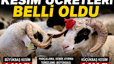Bursa Kasaplar Odası, 2026 yılı Kurban Bayramı kesim tarifesini açıkladı.
