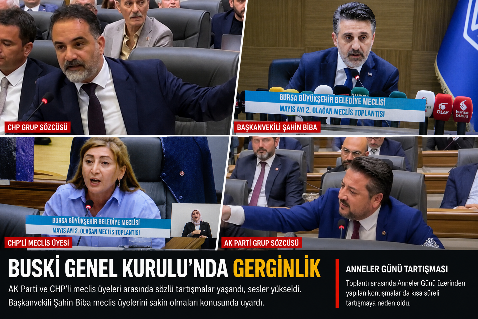 GERGİN OTURUM BUSKİ Olağan Genel Kurulu’nun ikinci oturumunda AK Parti ve CHP’li