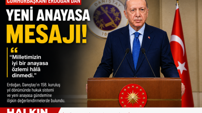 Cumhurbaşkanı Recep Tayyip Erdoğan, Danıştay’ın kuruluş yıl dönümü töreninde yaptığı