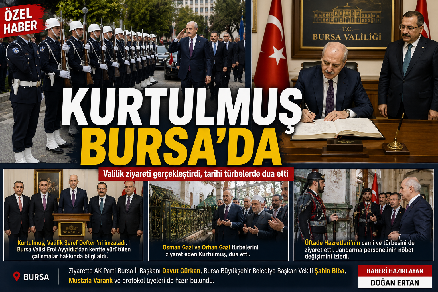 TBMM Başkanı Numan Kurtulmuş, çeşitli temaslarda bulunmak üzere geldiği Bursa’da