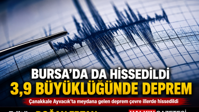 Çanakkale'nin Ayvacık ilçesinde meydana gelen 3,9 büyüklüğündeki deprem, çevre illerde