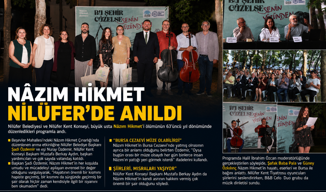 Nilüfer Belediyesi ve Nilüfer Kent Konseyi tarafından düzenlenen anma programında,