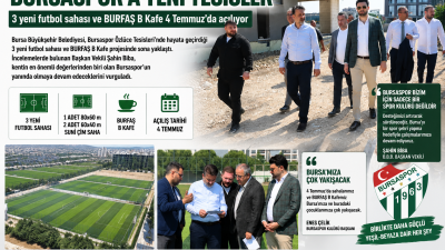 Bursa Büyükşehir Belediyesi tarafından Bursaspor Özlüce Tesisleri’nde yapımı tamamlanma aşamasına