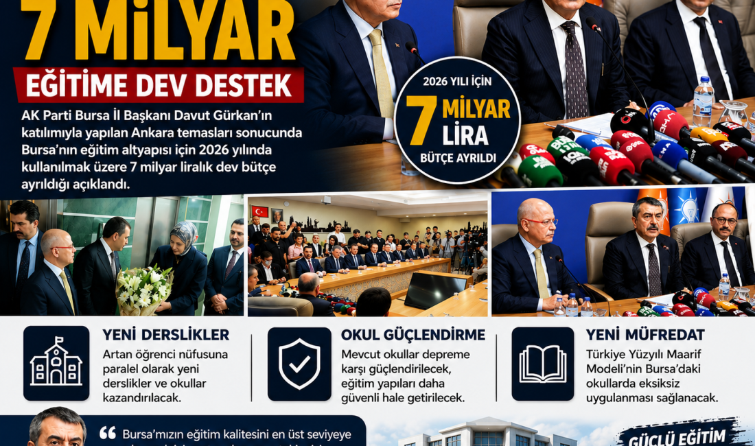 AK Parti Bursa İl Başkanı Davut Gürkan'ın da yer aldığı
