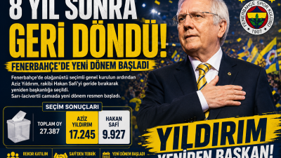 Fenerbahçe'de gerçekleştirilen olağanüstü seçimli genel kurulun ardından Aziz Yıldırım yeniden