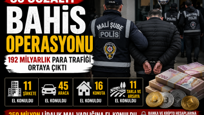 İstanbul merkezli 24 ilde yasa dışı bahis gelirlerine yönelik düzenlenen