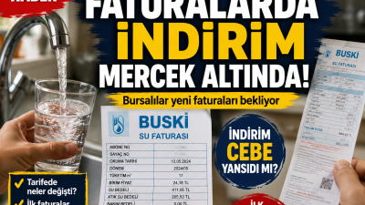 Bursa Büyükşehir Belediyesi'nin BUSKİ tarifelerinde yaptığı indirimin ardından vatandaşlar yeni