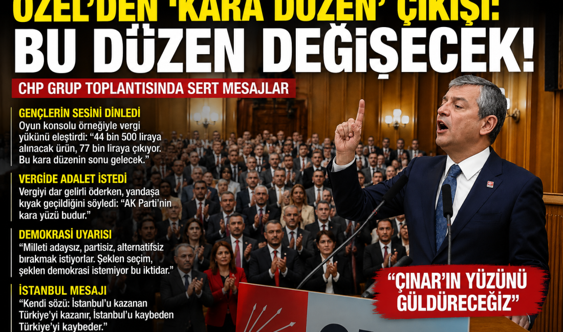 CHP Genel Başkanı Özgür Özel, TBMM Grup Toplantısı'nda vergi politikaları,