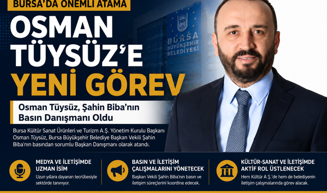 Bursa Kültür Sanat Ürünleri ve Turizm A.Ş. Yönetim Kurulu Başkanı