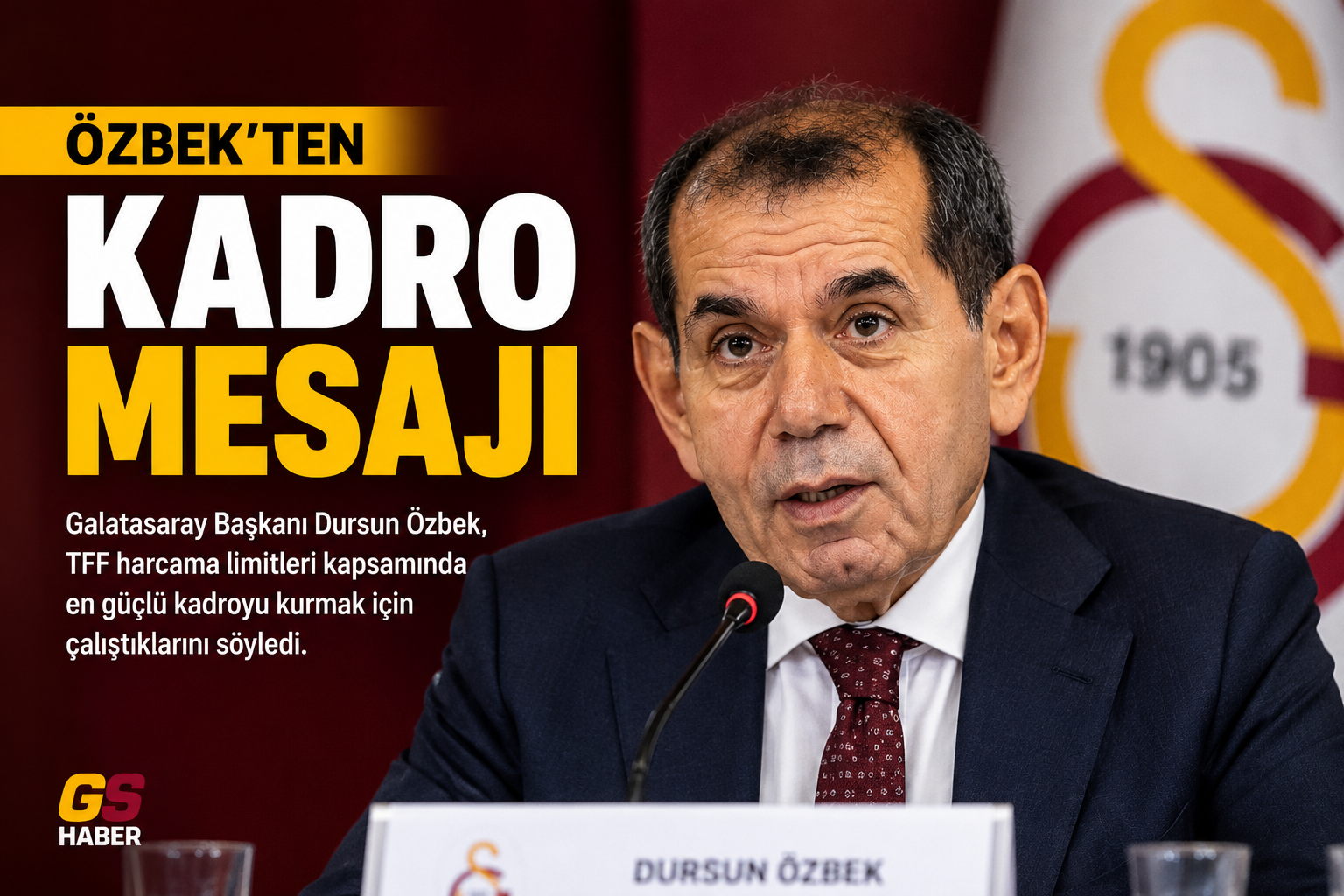 Galatasaray Başkanı Dursun Özbek, TFF harcama limitleri kapsamında en güçlü