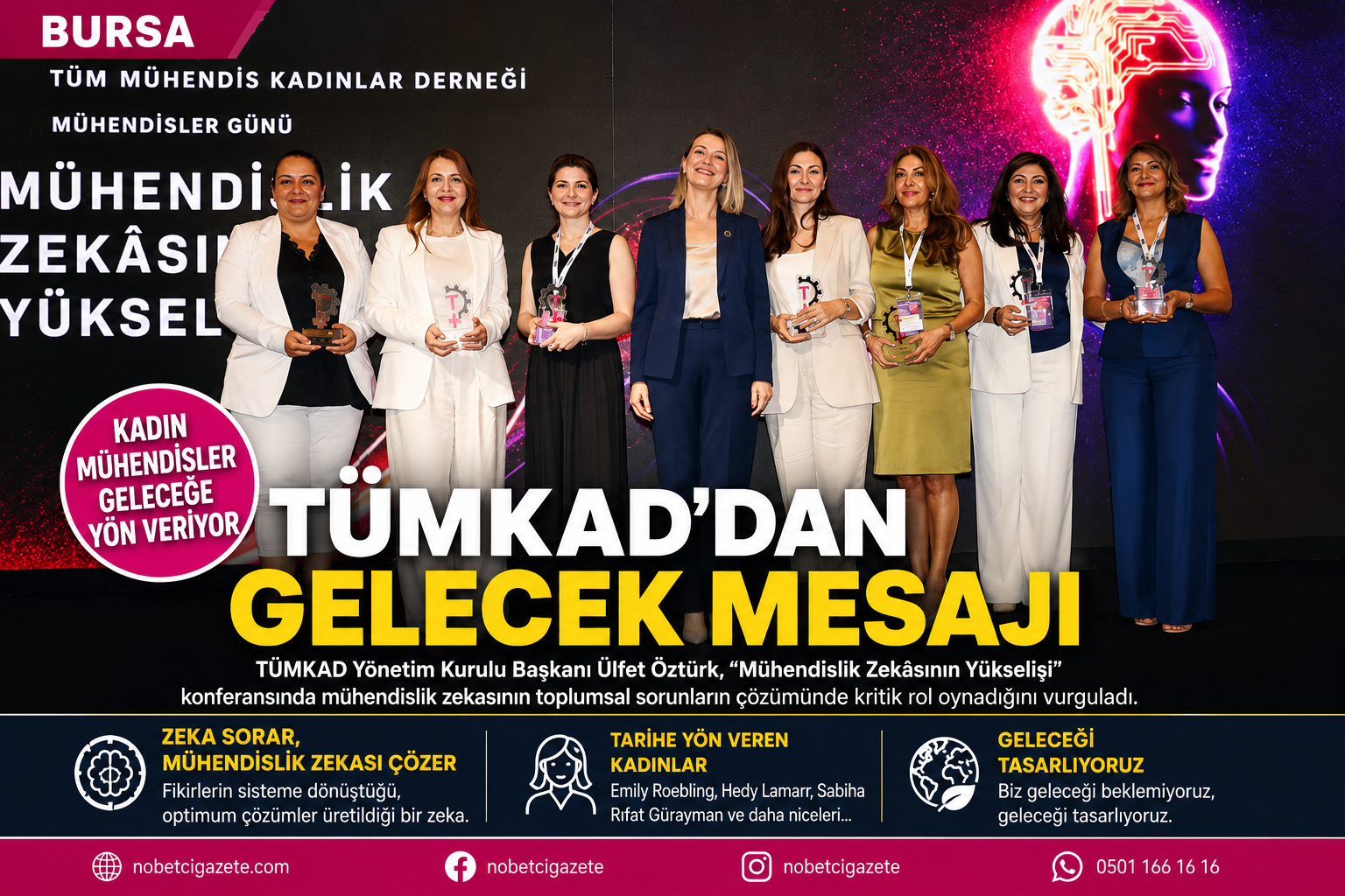 TÜMKAD Başkanı Ülfet Öztürk, Bursa’daki konferansta mühendislik zekâsının geleceğin şekillenmesindeki