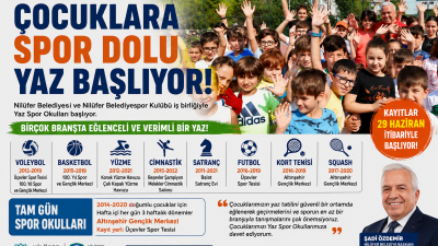 Nilüfer Belediyesi ve Nilüfer Belediyespor Kulübü iş birliğiyle düzenlenen Yaz