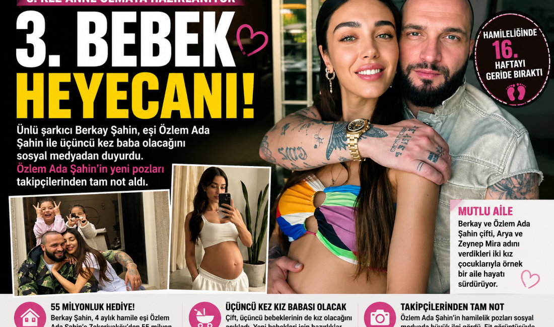 Ünlü şarkıcı Berkay Şahin ile mutlu bir evlilik sürdüren Özlem