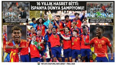 2026 FIFA Dünya Kupası finalinde Arjantin’i uzatmalarda Ferran Torres’in golüyle