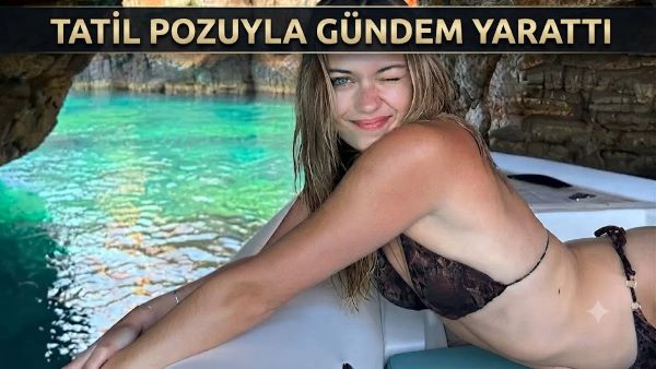 Sezon finalinin ardından tatile çıkan Afra Saraçoğlu, deniz kenarında paylaştığı