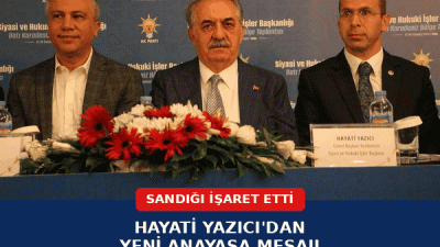 Yeni anayasa çalışmalarının sürdüğünü belirten Hayati Yazıcı, sürecin Meclis uzlaşısı