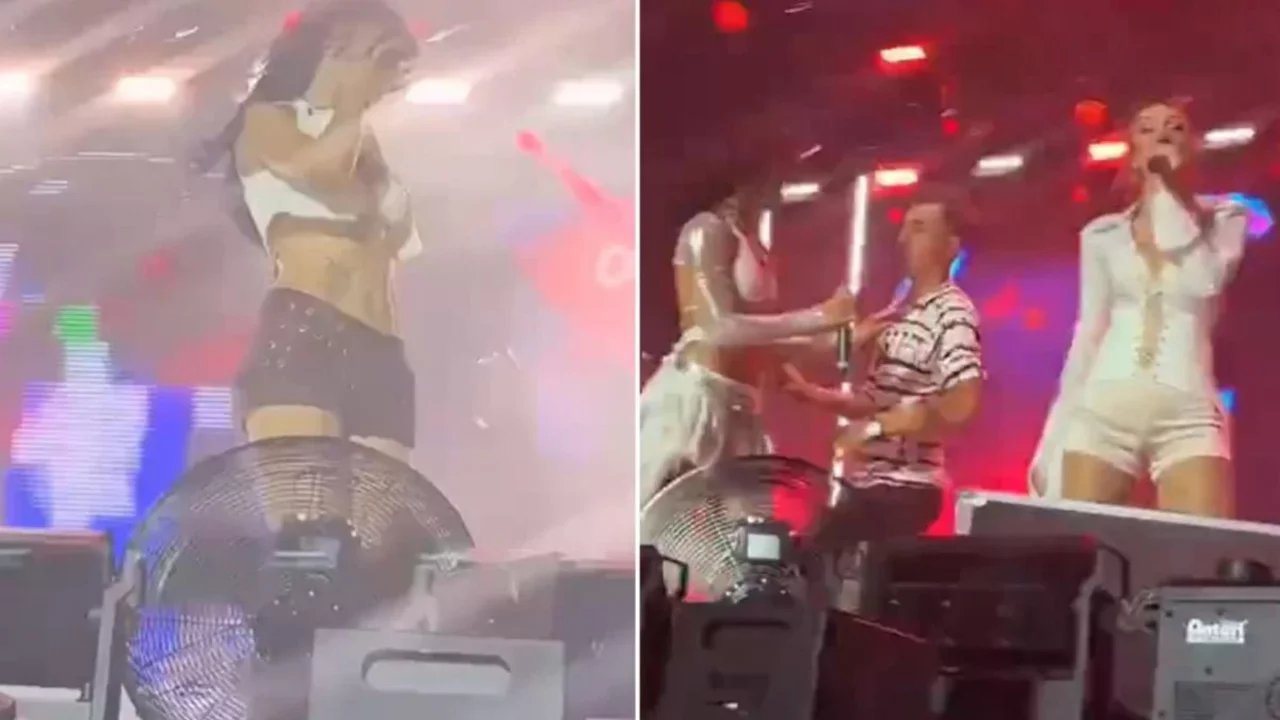 Bodrum Gümbet Dolgu Alanı’nda sahne alan Manifest’in konserinde bir seyirci