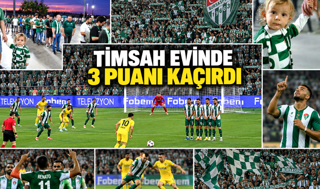 Bursaspor, sahasında Esenler Erokspor ile 2-2 berabere kalarak önemli bir